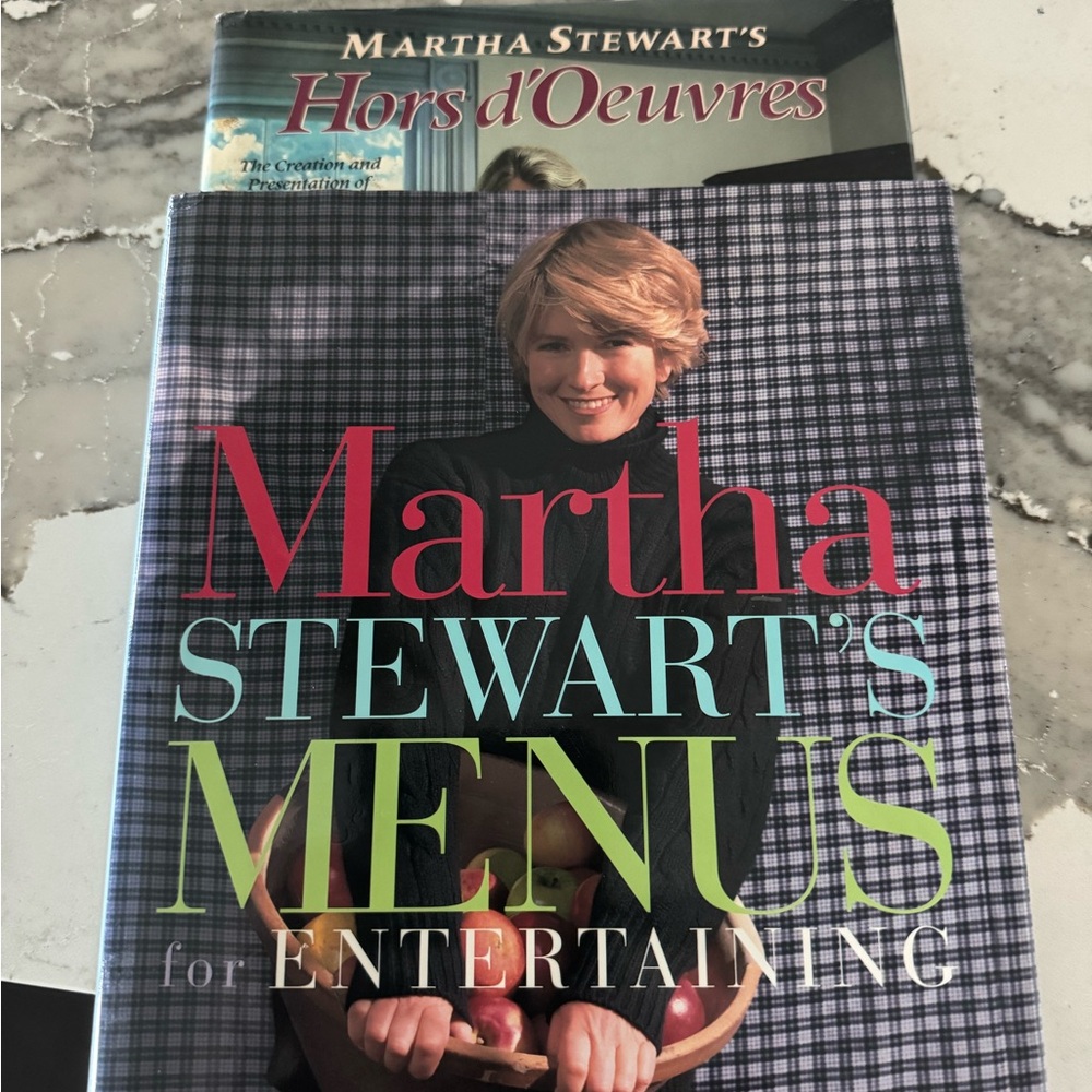 Martha Stewart's Menus for Entertaining 1994 and Hors d’ Oeuvres 1984 Cookbooks